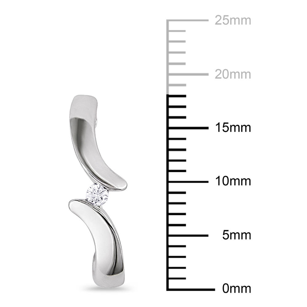 0.06 CT Diamond Ear Pin Earrings Set in 10k White Gold (GH I2;I3)