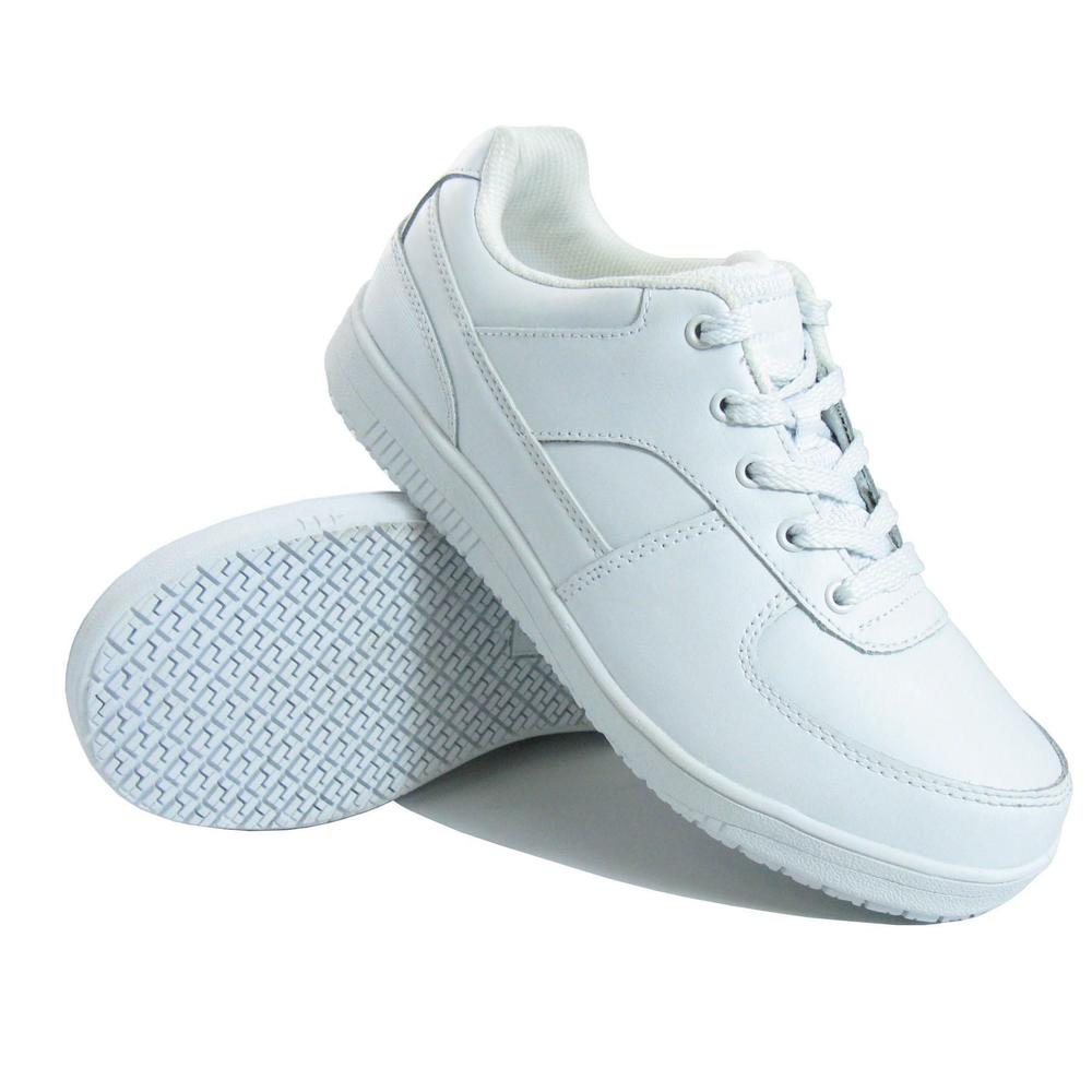 Women&#39;s Slip-Resistant Athletic Work Shoes #215 White