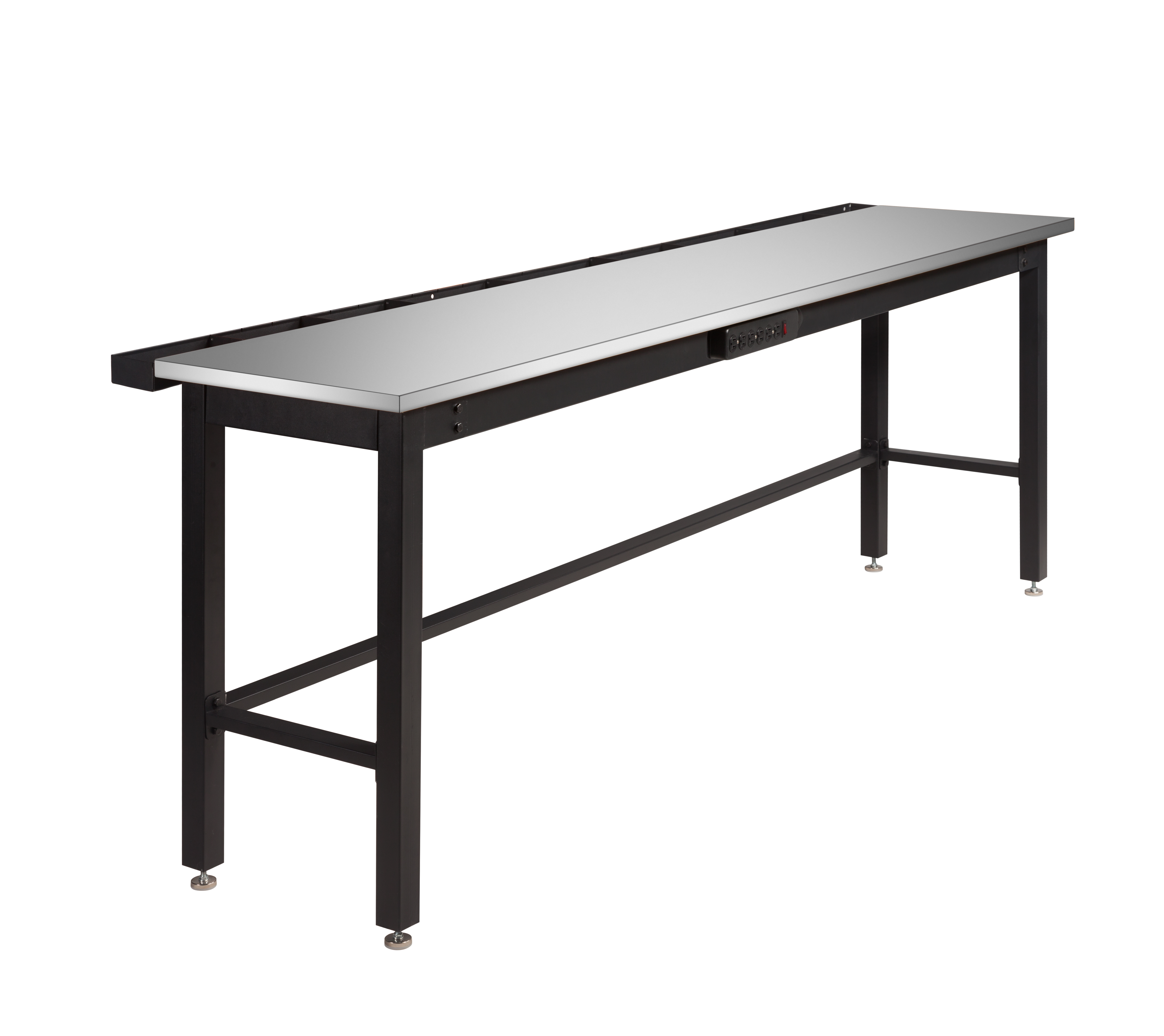 NewAge Products 96 in Workbench with Stainless Steel Top and Powerbar
