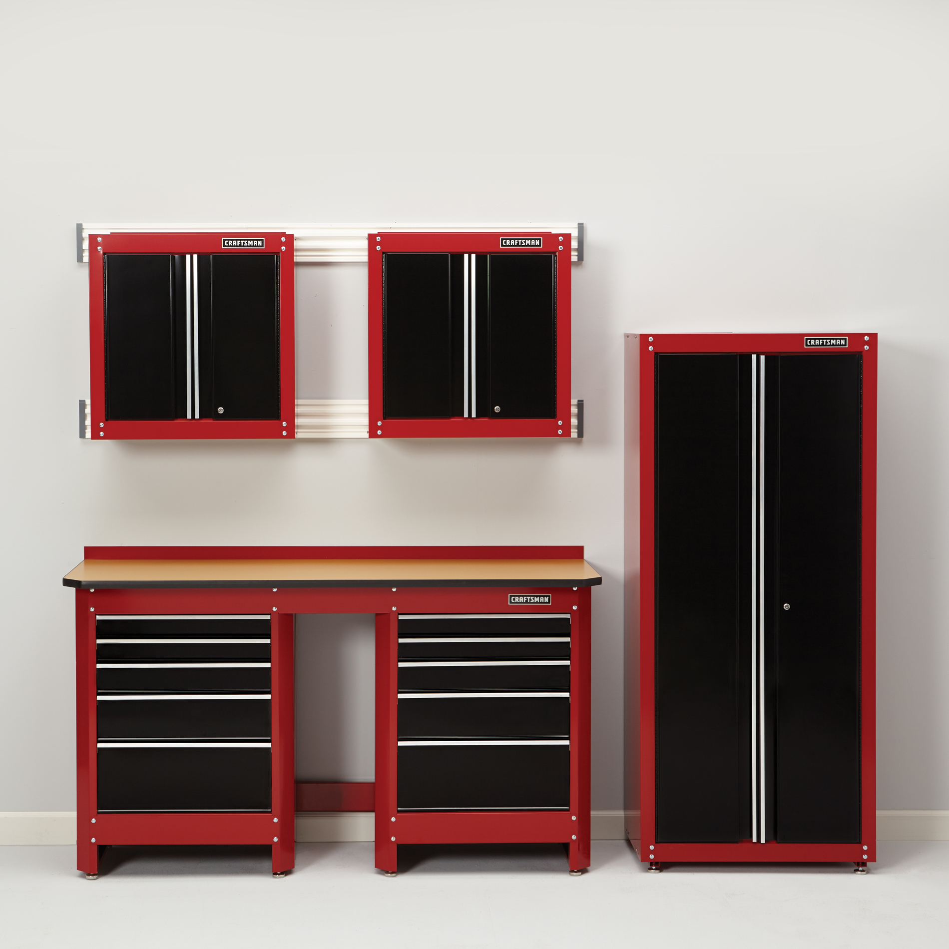 Craftsman 6-Piece Heavy-Duty Garage Organization Collection - Red/Black