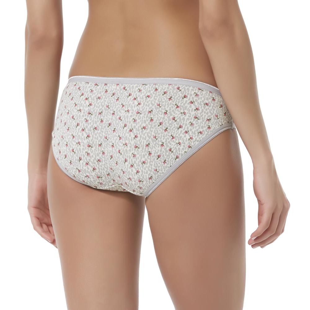 Women's Bikini Panties - Leopard Print & Floral