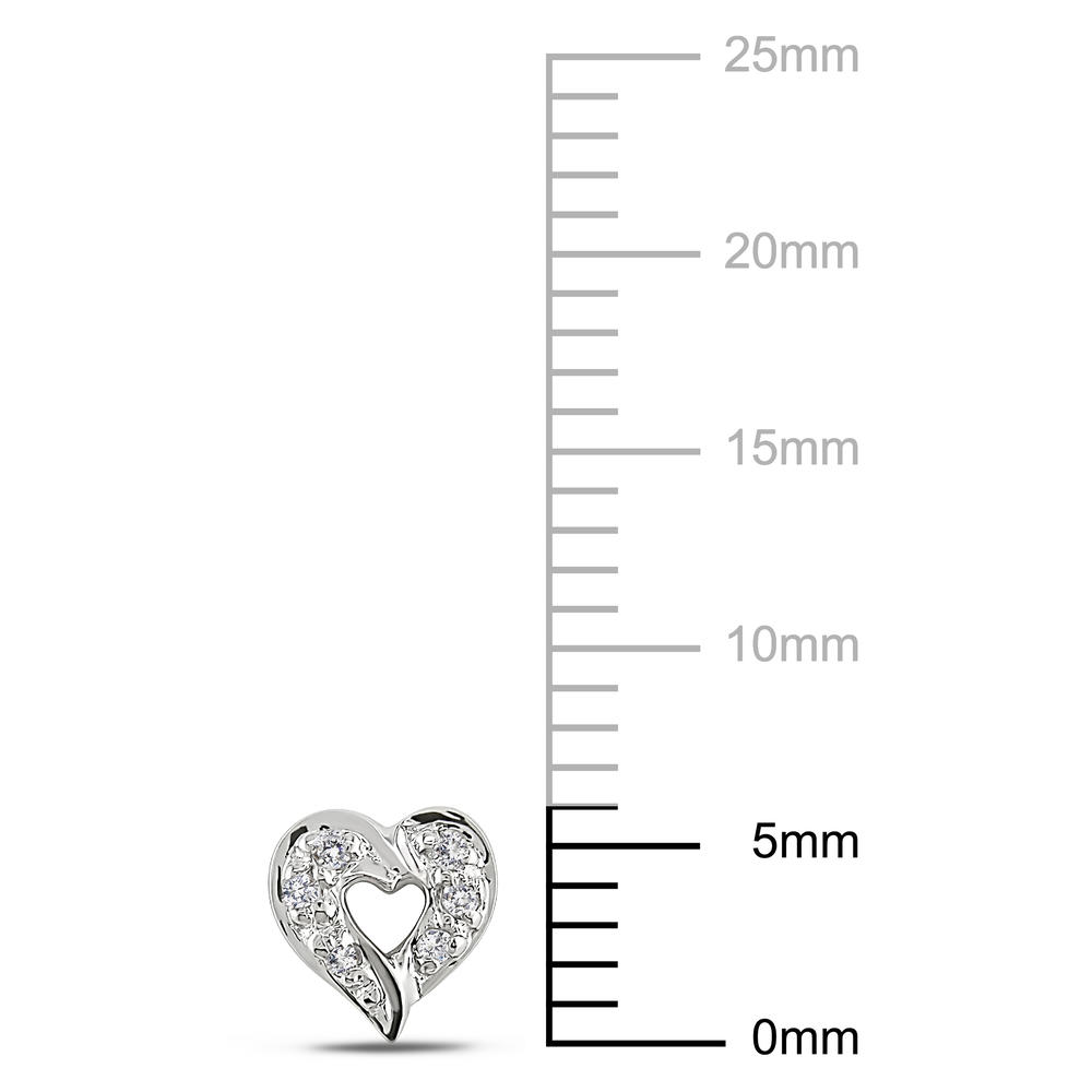 0.06 CT Diamond Ear Pin Earrings Set in 14k White Gold (GH I2;I3)