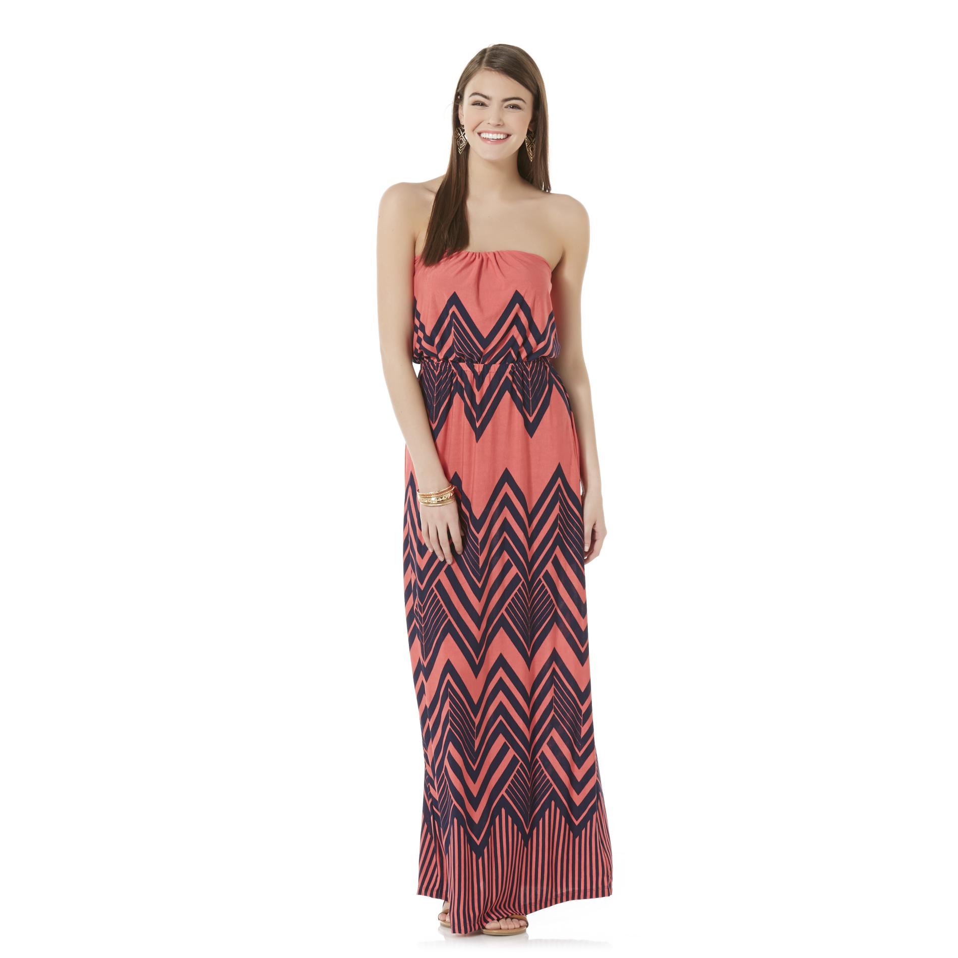 Trixxi Junior's Maxi Dress Chevron