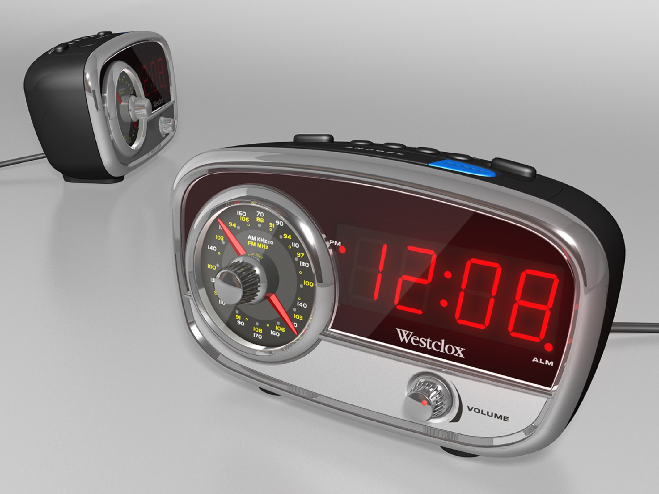Ford thunderbird retro neon alarm clock radio with cd player b000gl3hw6