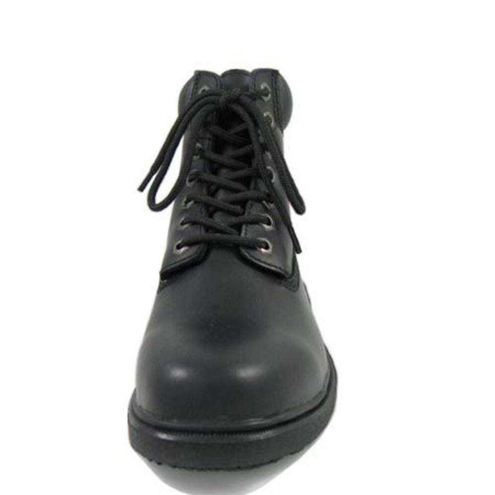 Men's Slip-Resistant Waterproof Steel Toe Work Boots #7161 Black