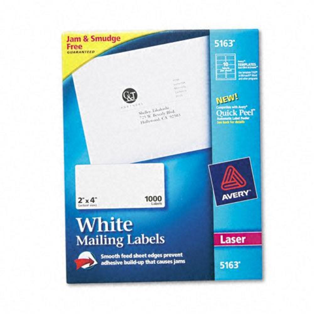 Laser White Mailing Labels