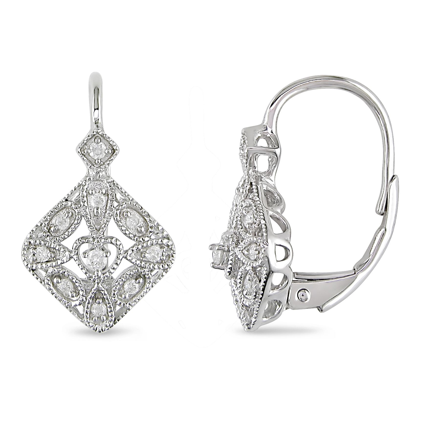 0.14 cttw Diamond Earrings in Sterling Silver