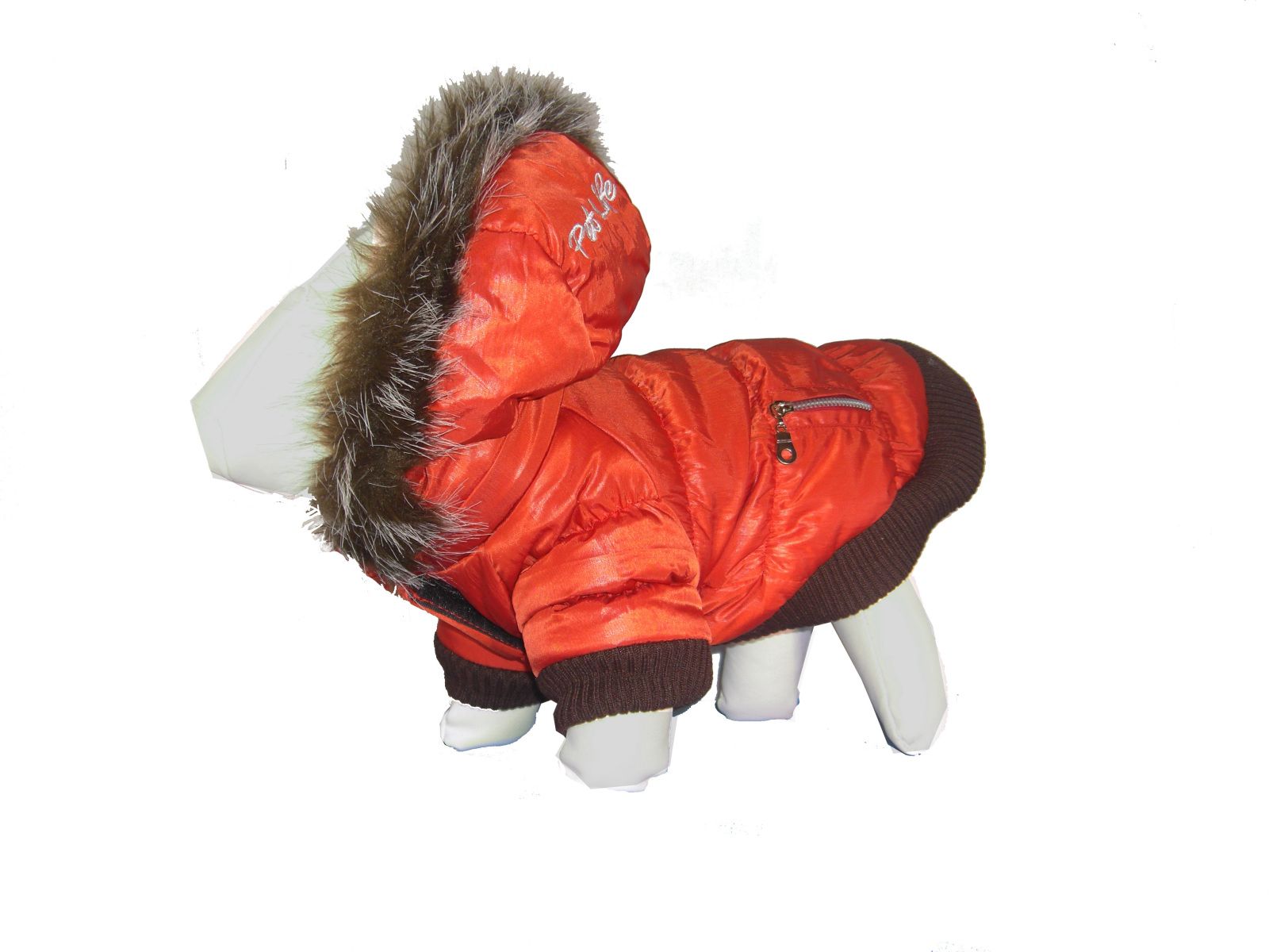 Pet Life Metallic Parka With Removable Hood Extra Small Orange at Kmart.com