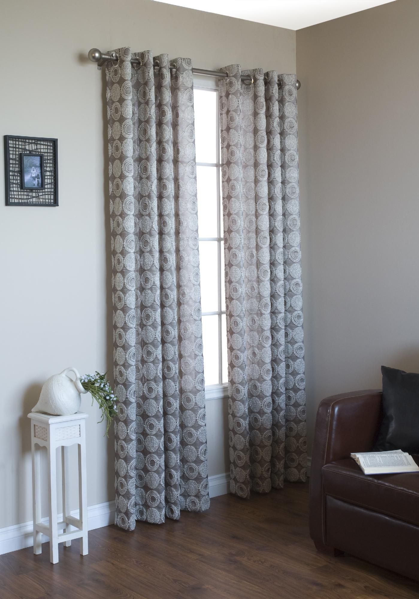 Commonwealth Home Fashions Mayan Grommet Top Panel (each) 54" x 84"- Available in Gold, Silver and White at Kmart.com