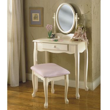 L Powell Off-White Vanity, Mirror & Bench at Kmart.com