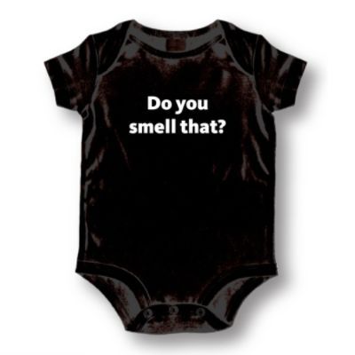 Do You Smell That? Baby Romper Onesie; Black