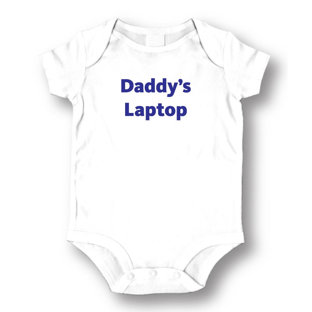 Unisex Daddy's Laptop Baby Romper