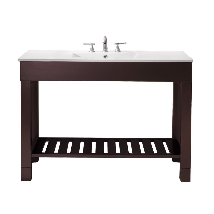 Avanity Loft Vanity Set - 48" Vanity and Vitreous China Counter Top (Dark Walnut) at Kmart.com