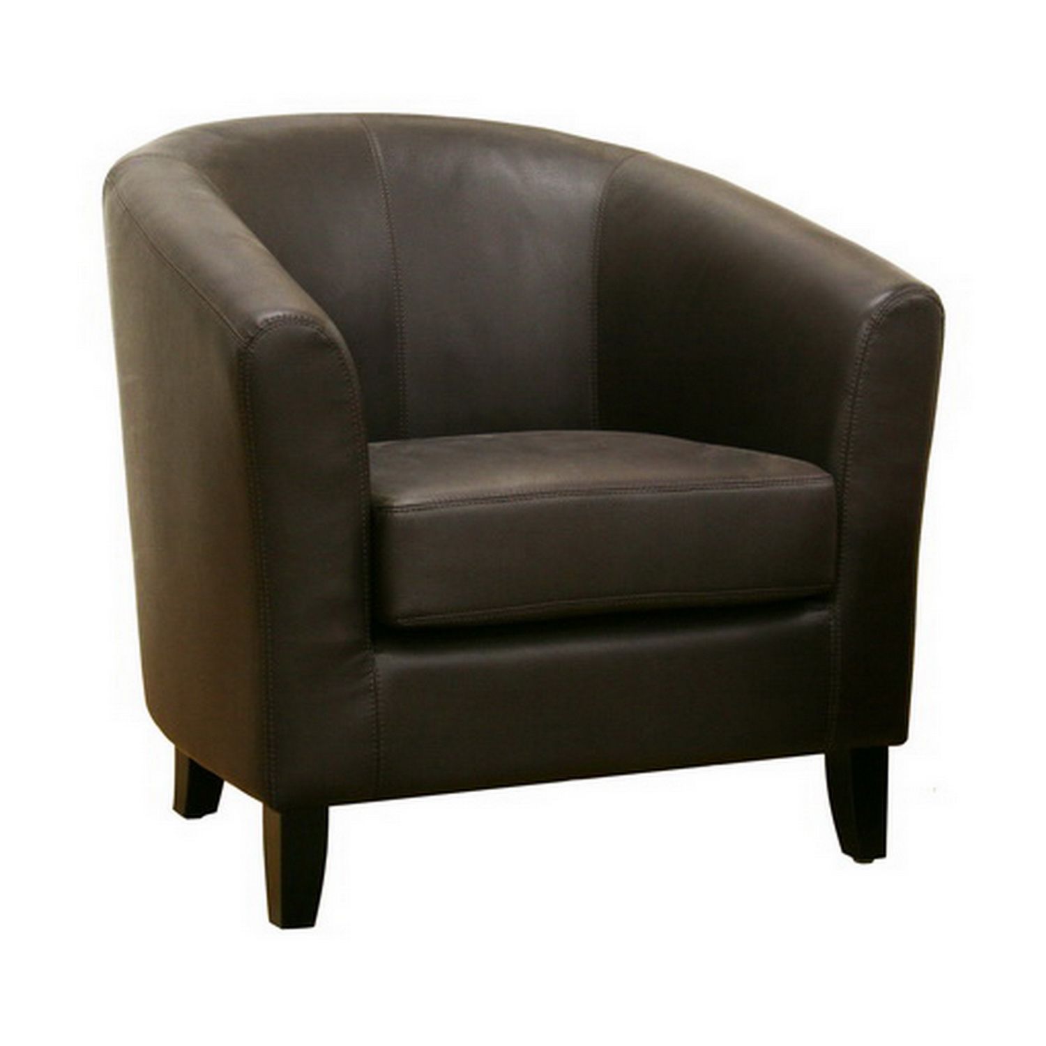 Baxton Frederick Dark Brown Leather Club Chair at Kmart.com