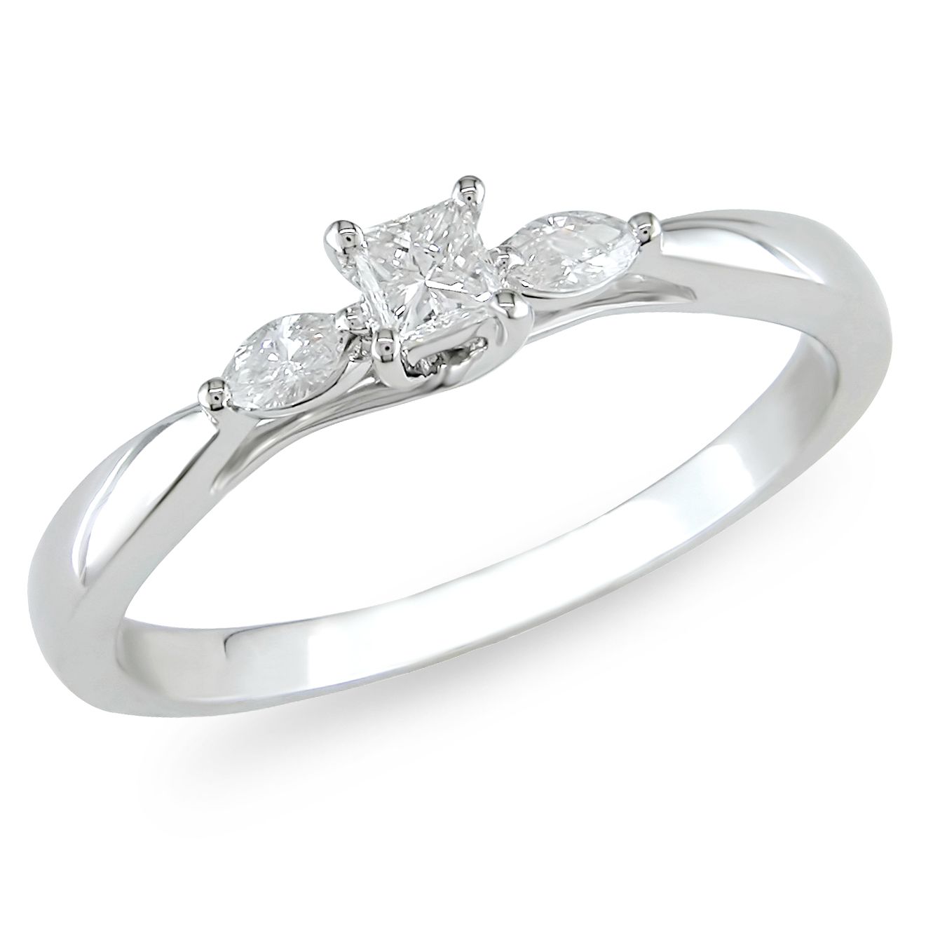 0.25 CTTW Diamond Engagement Ring in 10k White Gold