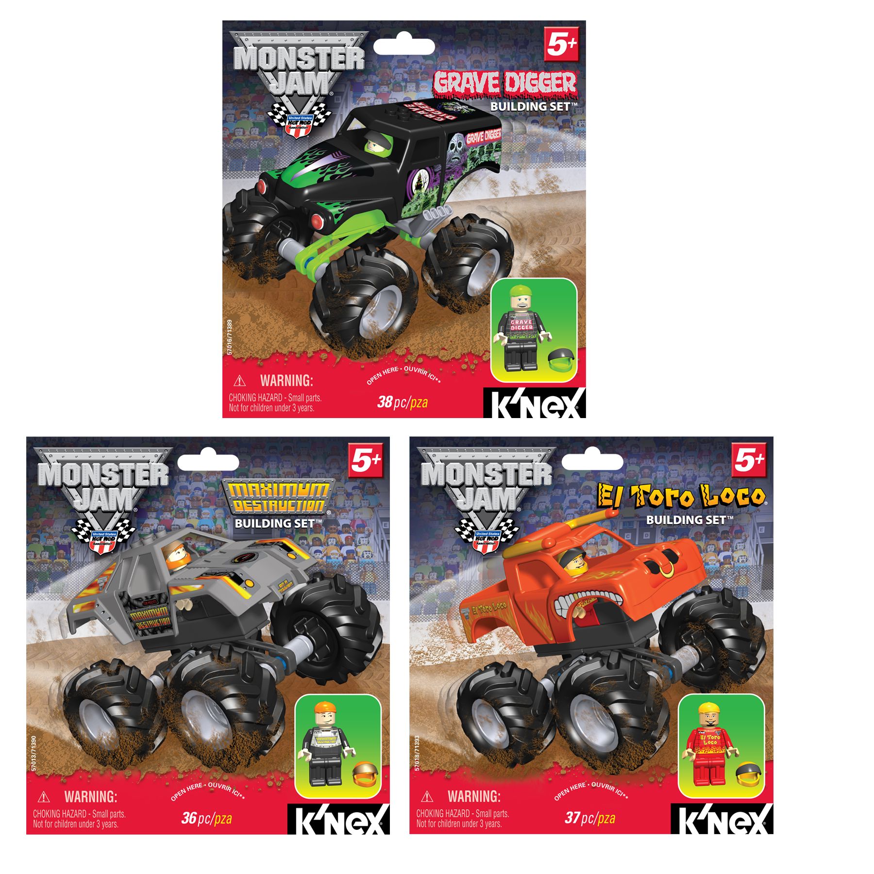 K'Nex MONSTER JAM THREE TRUCK ASST BUNDLE at Kmart.com
