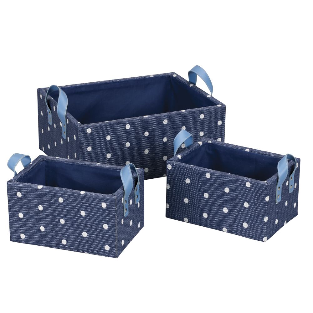 Household Essentials Paper Baskets/Royal Dots(Set of 3-1xL, 2xS) at Kmart.com