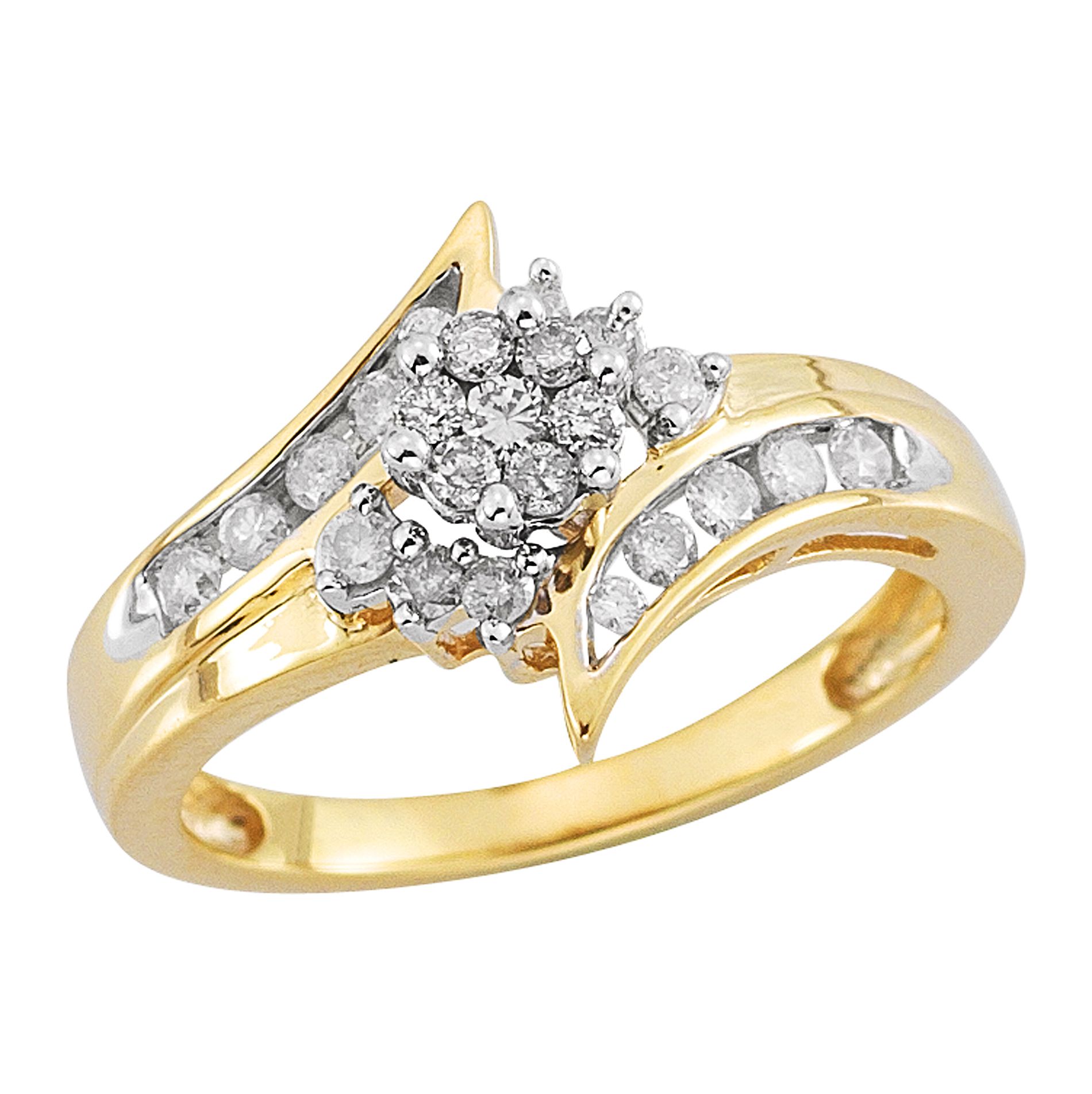 10Kt Yellow Gold Genuine 1/2Cttw Diamond Ring