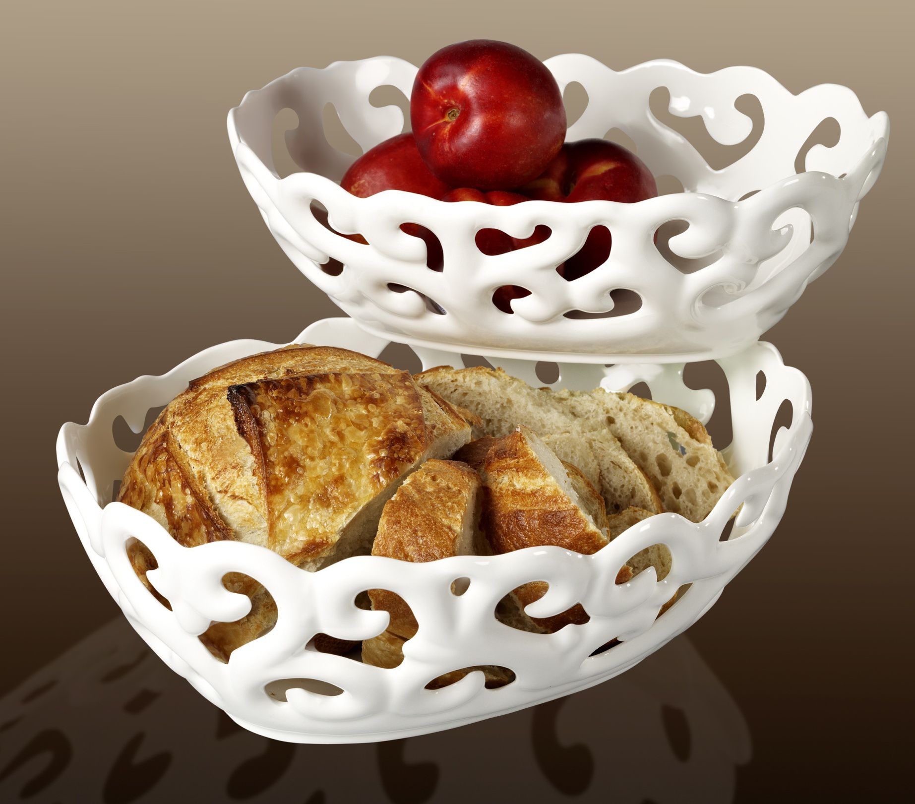 Kitchen Gallery Tabletops Gallery Set of 2 10.25" Oval Bowls Serving