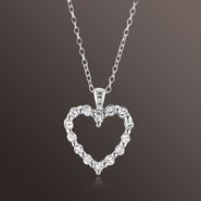 Lab Created White Sapphire Heart Pendant at Sears.com