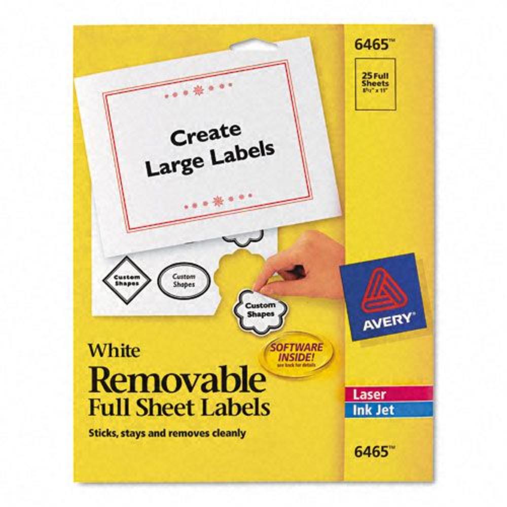 Self-Adhesive White Removable ID Labels