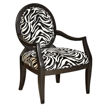 L Powell Zebra Oval Back Accent Chair at Sears.com