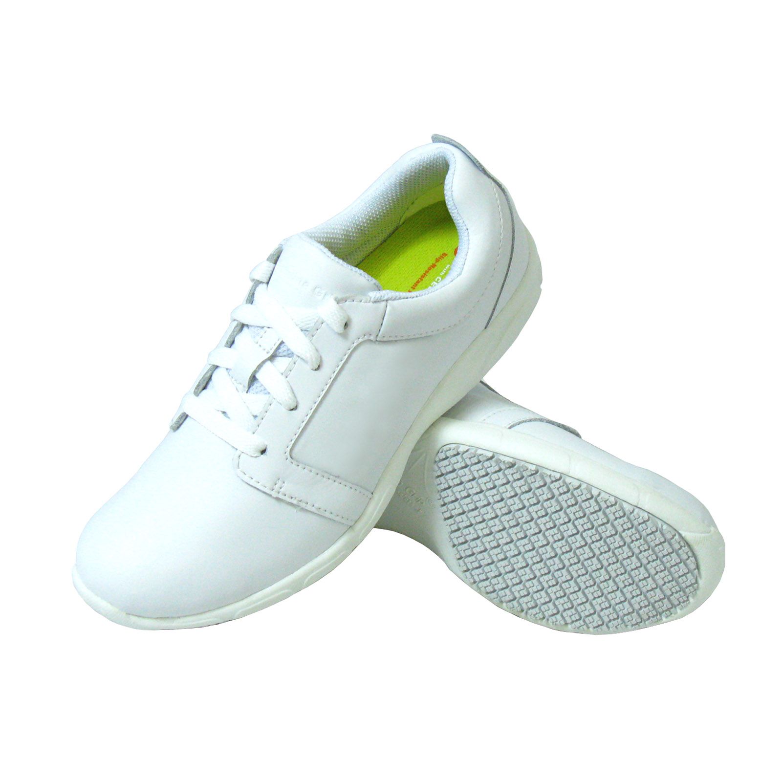 Genuine Grip Women Slip-Resistant Oxfords Casual Shoes #325 White Leather