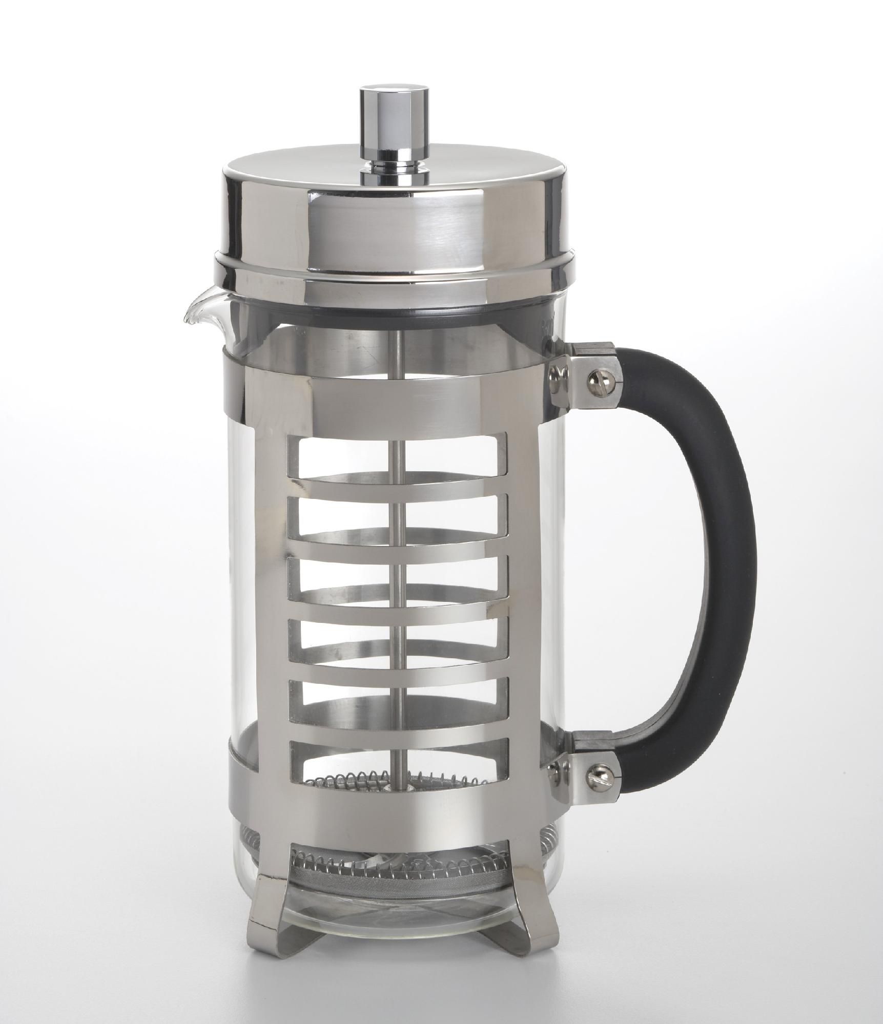 Bonjour French Press Coffee & Espresso Makers 8 Cup Linear French Press- Polished Stainless ...