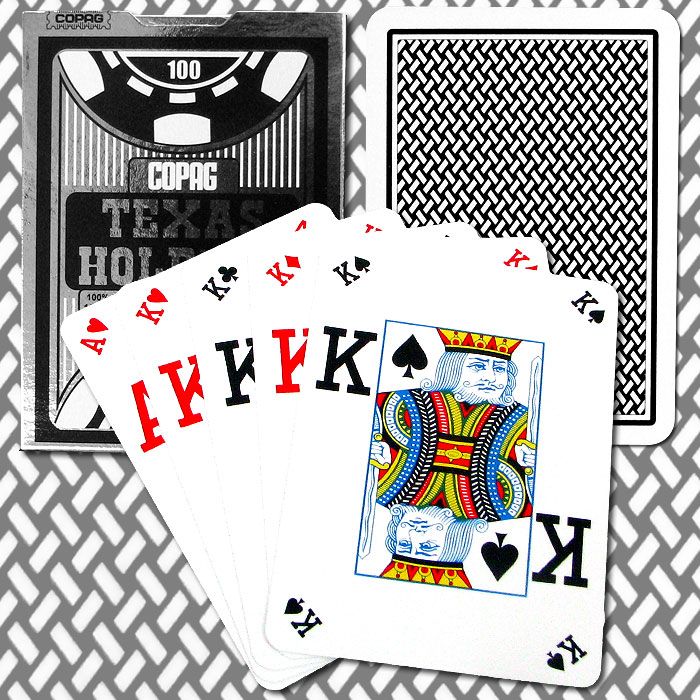 Poker Size Texas Holdem Design Peek Index - Black