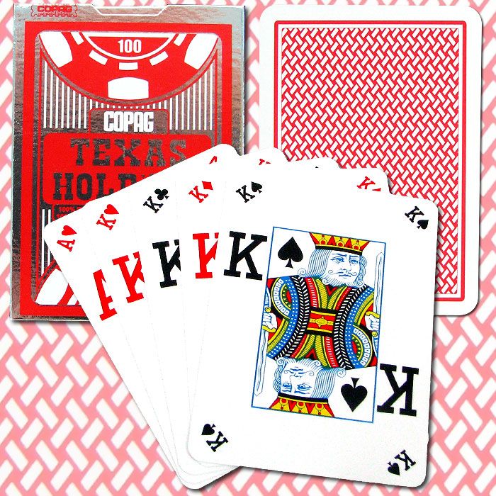 Copag&#153; Poker Size Texas Holdem Design Peek Index - Red
