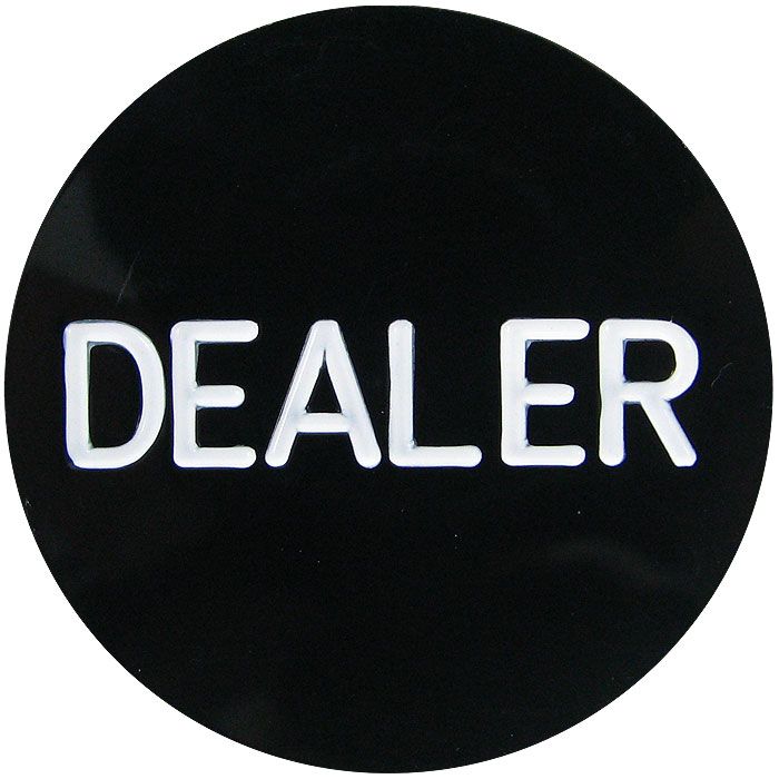 Professional Black Dealer Button