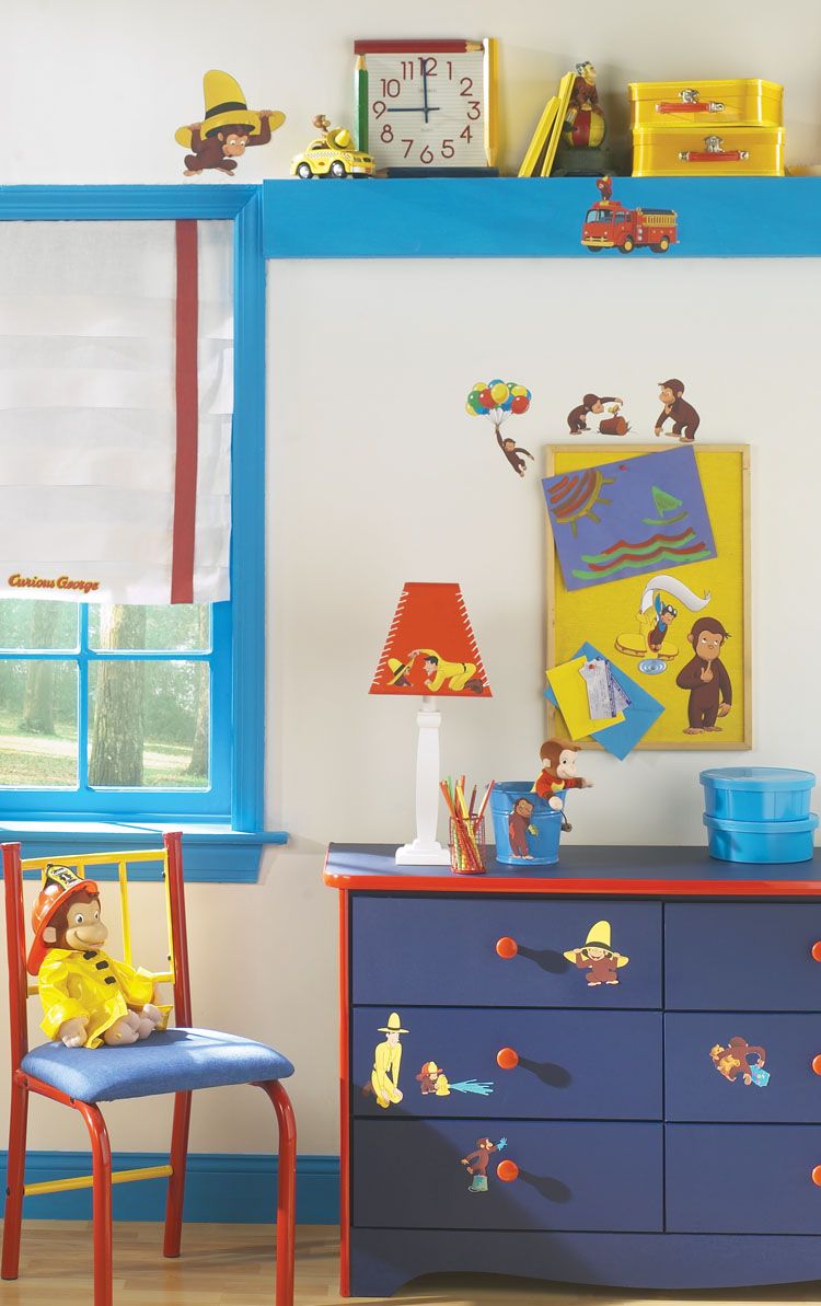 RoomMates&nbsp; Curious George Peel & Stick Wall Decals