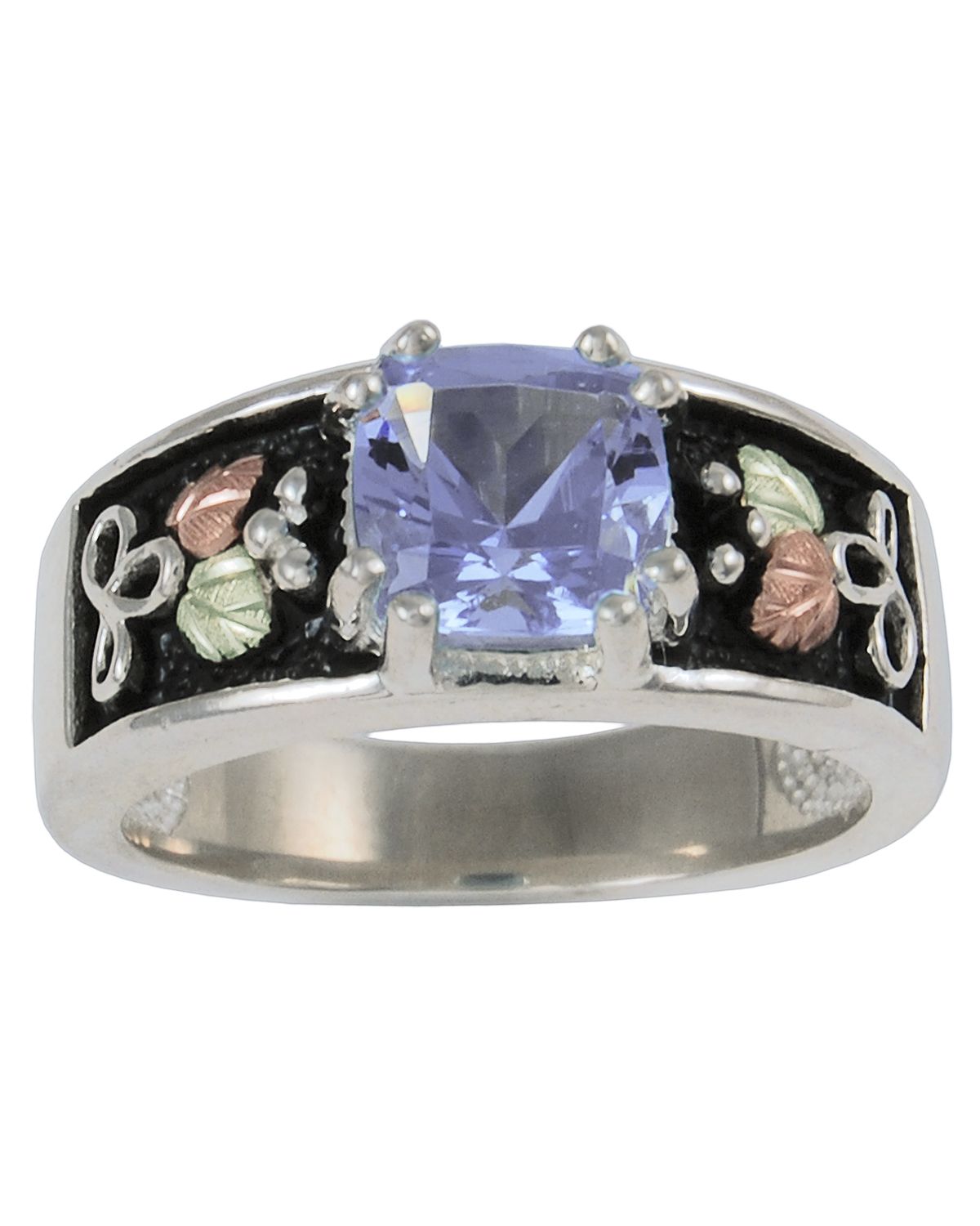 Black Hills Gold on Sterling Silver Indigo Helenite Ladies' Antiqued Band at Sears.com