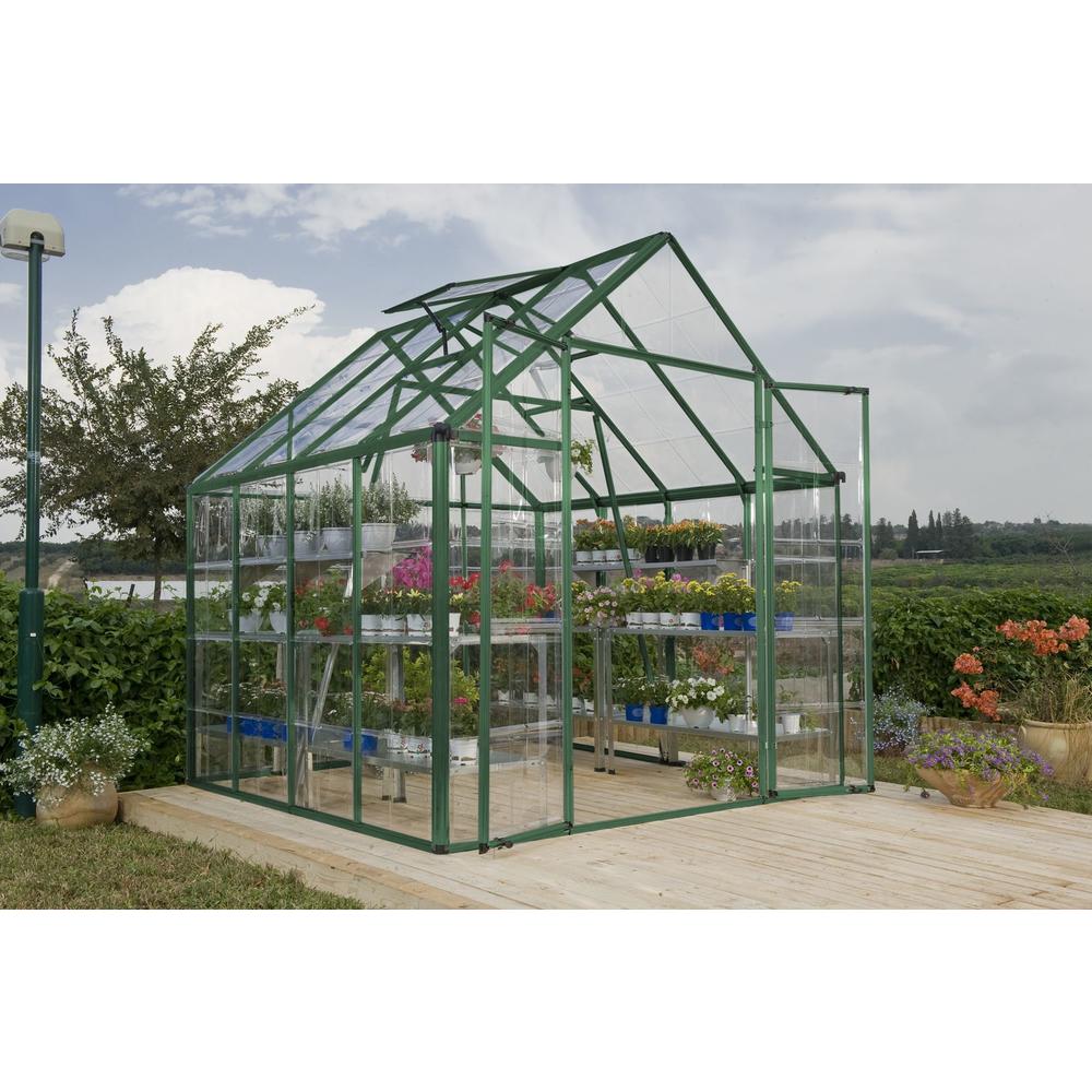Palram HG8008G Snap and Grow 8 x 8 Greenhouse - Green