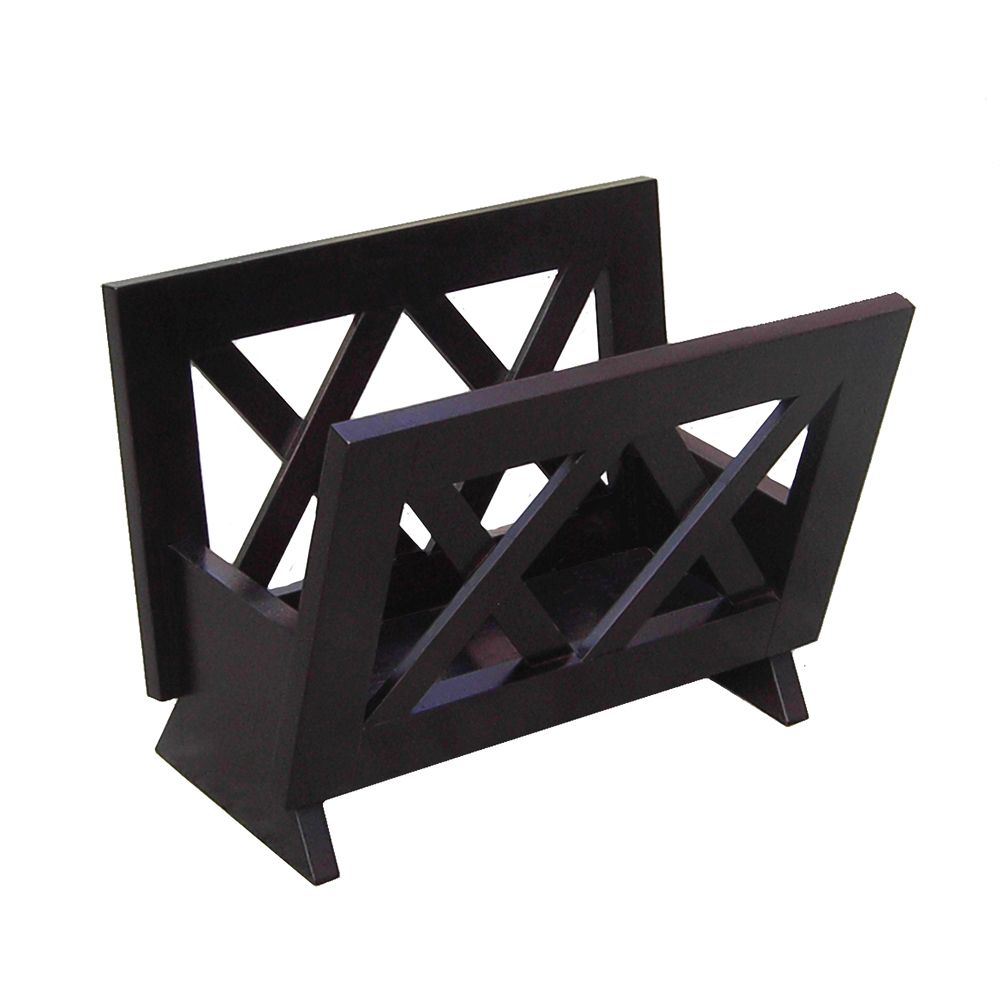 Oceanstar Contemporary Mahogany Solid Wood Magazine Rack M1125 at Kmart.com