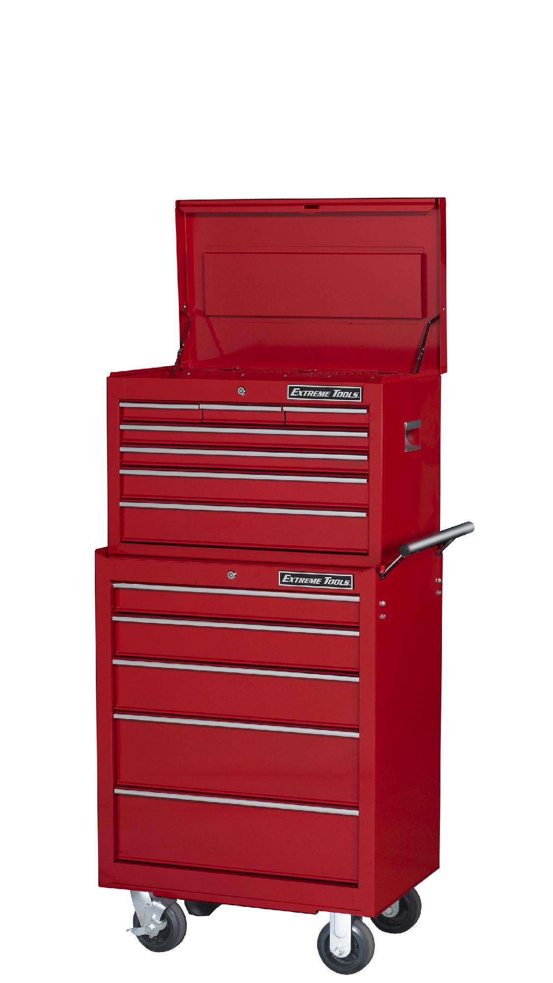 Extreme Tools 26 7 Drawer Top Chest and 5 Drawer Roller Cabinet in Red