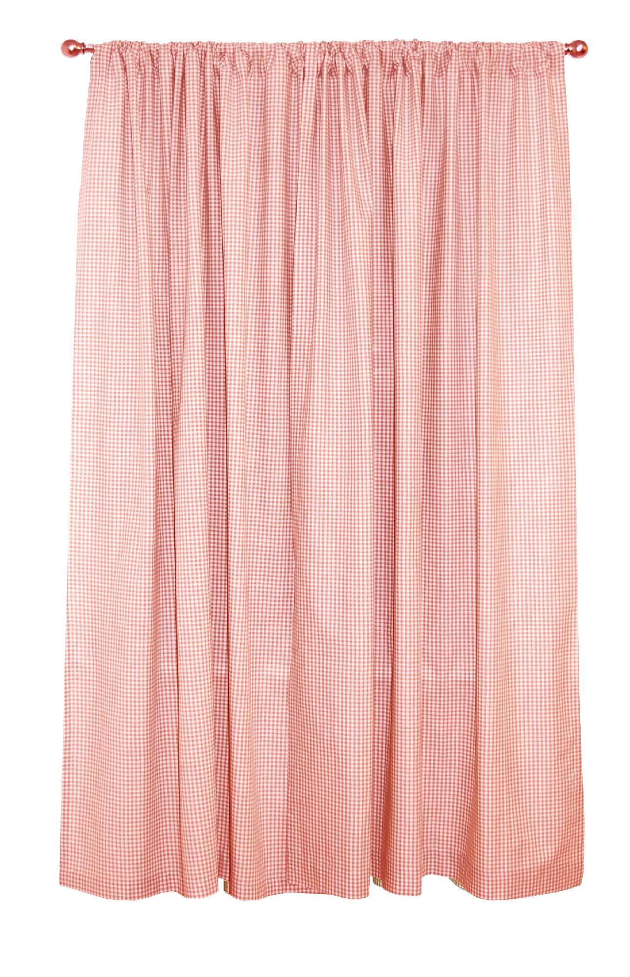 Tadpoles Basics Set of 2 84 Inch Gingham Curtain Panels - Pink at Kmart.com