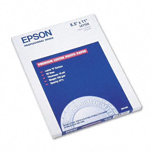 Epson EPSS041405 Luster Ultra-Premium Photo Paper, 8-1/2x11, 50/Pk