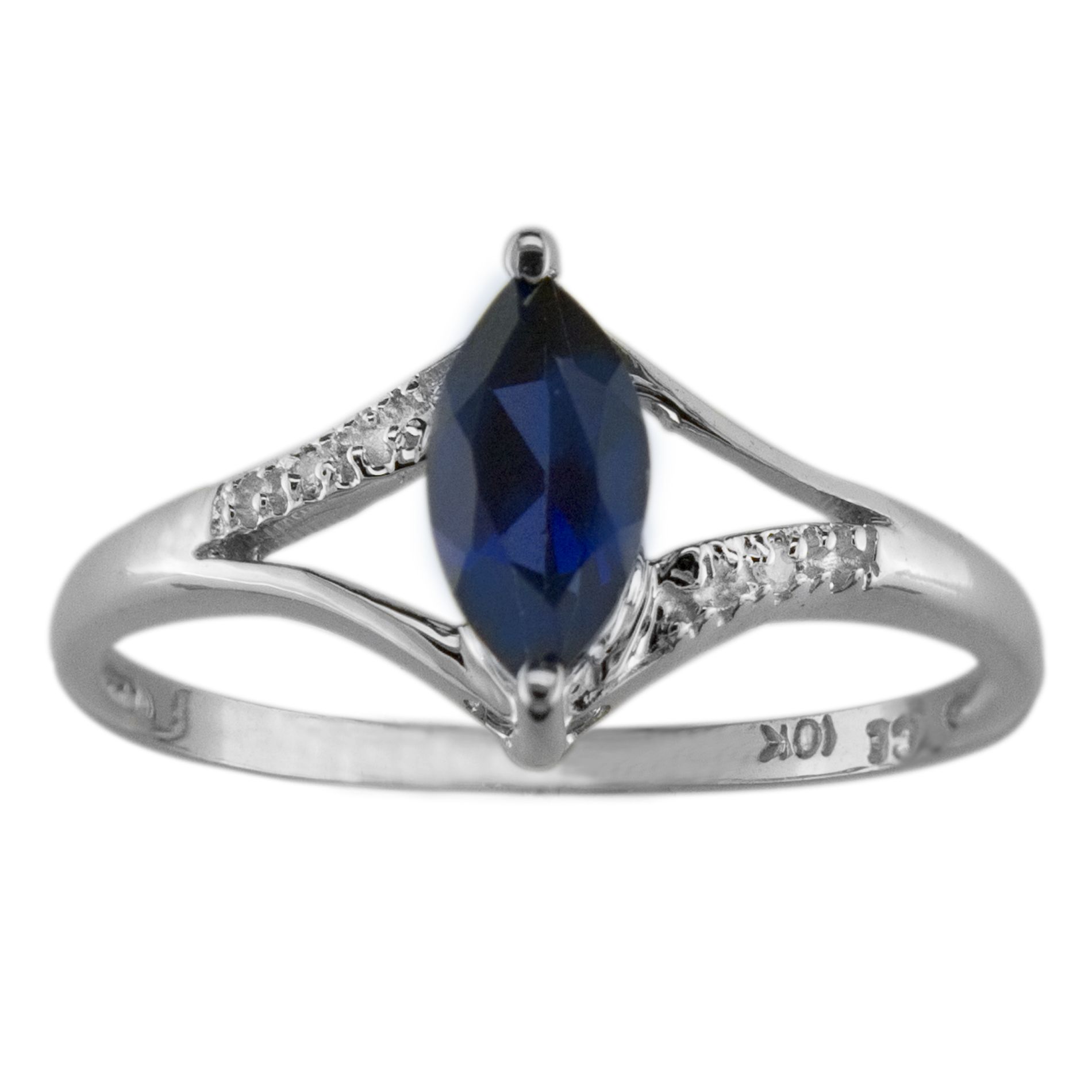 Lab Created Sapphire and Diamond Ring at Kmart.com