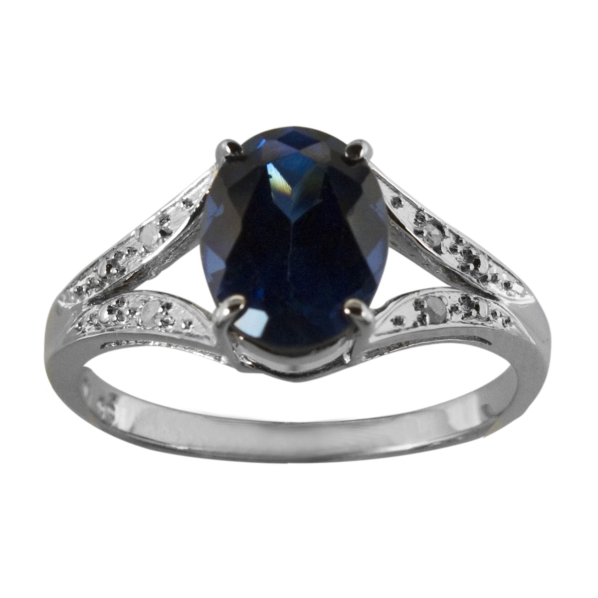 Lab Created Sapphire and Diamond Ring at Kmart.com