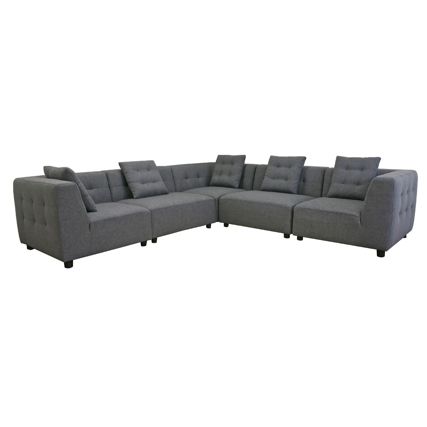 Baxton&nbsp; Alcoa Gray Fabric Modular Modern