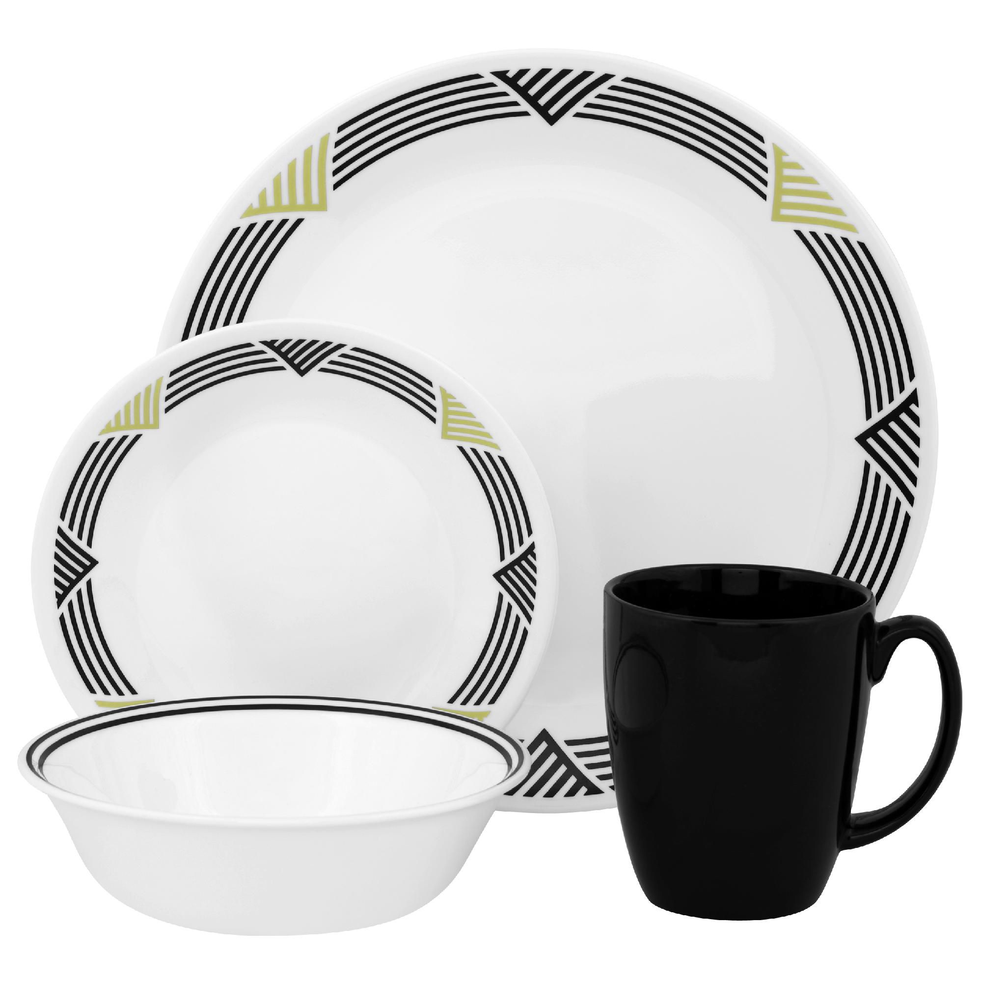 Livingware Global Stripes 16-Piece Dinnerware Set
