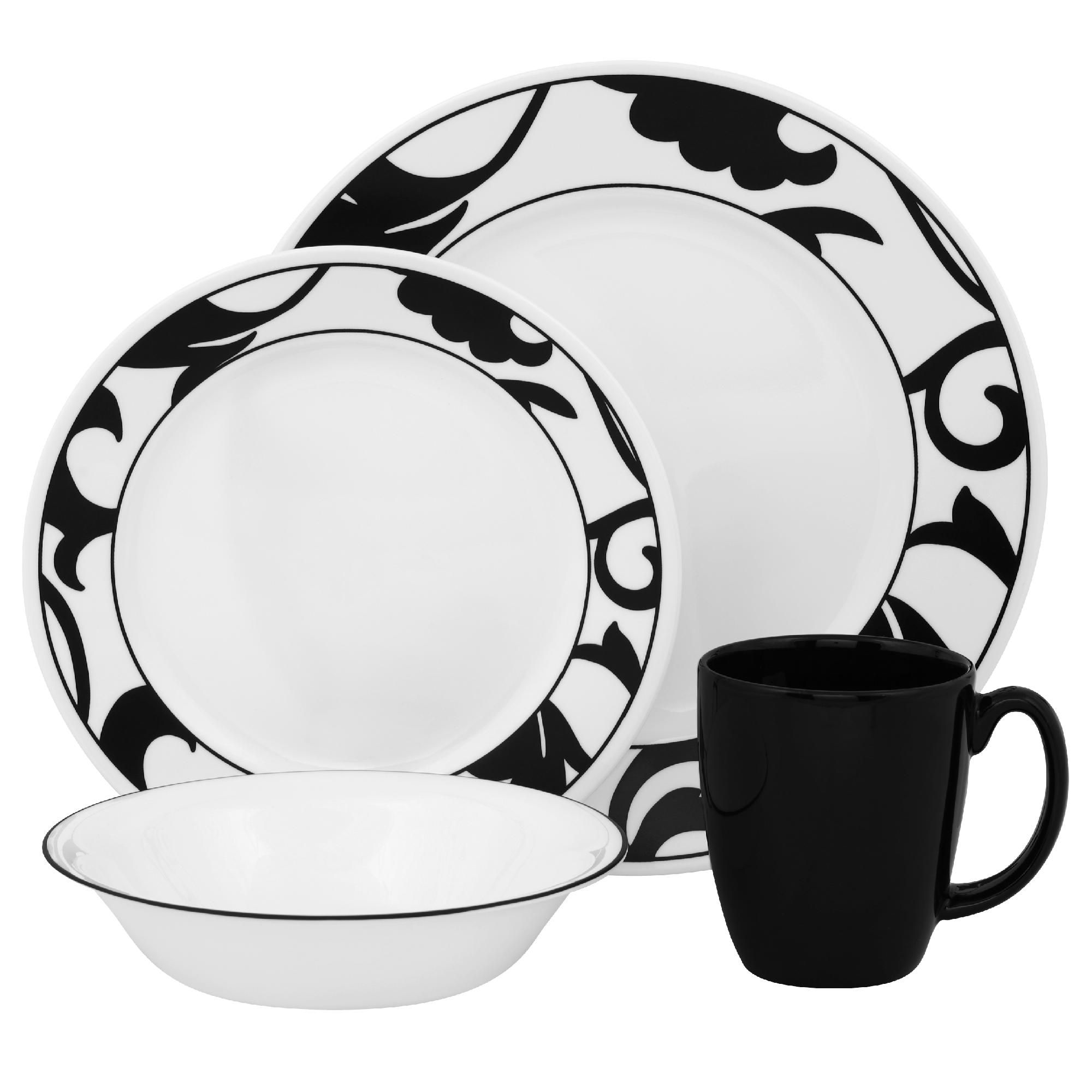 Corelle Vive Noir 16pc Dinnerware Set at Kmart.com