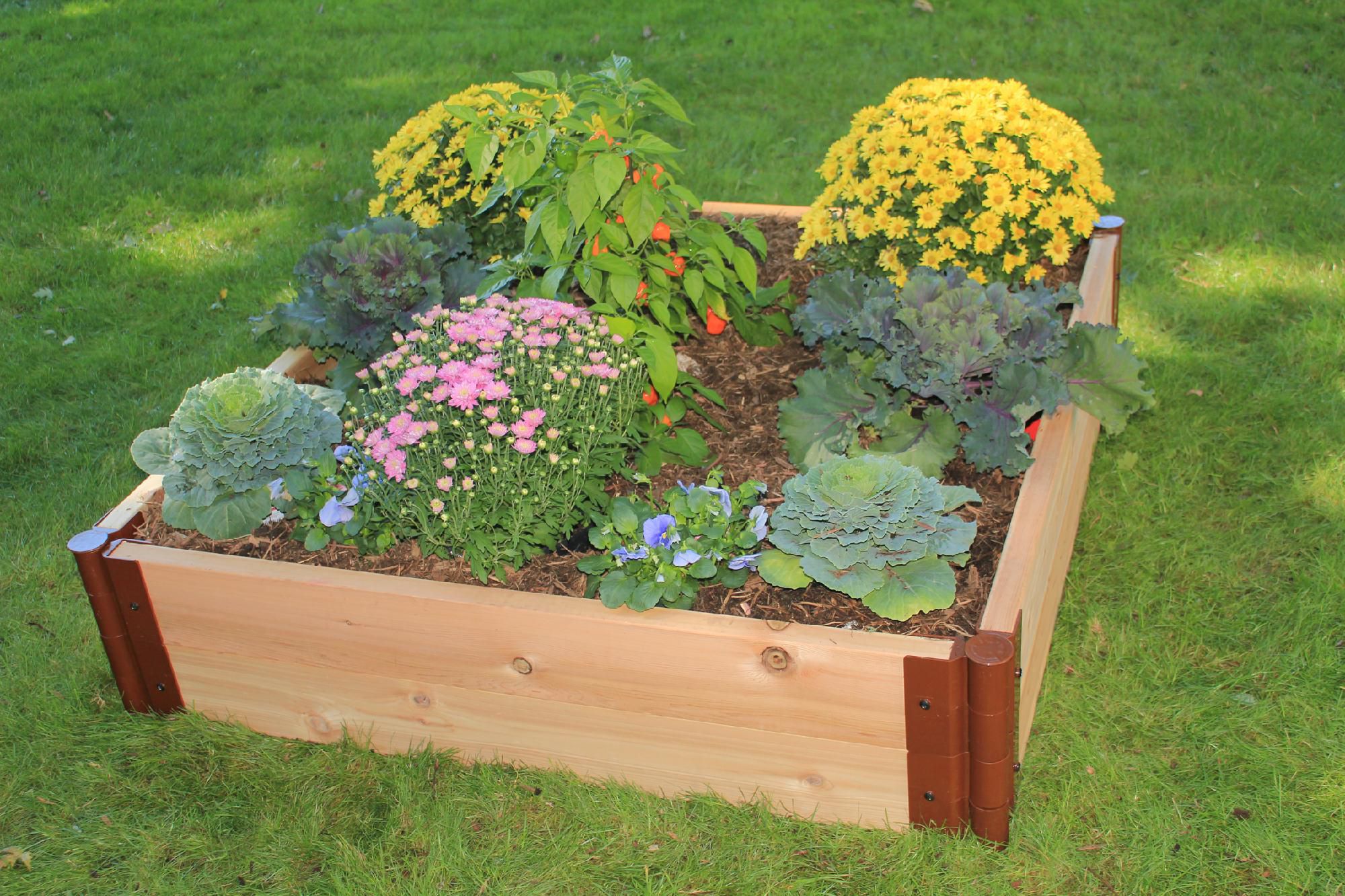 Frame It All 4’ x 4’ x 12” Western Red Cedar Raised Garden Bed at Kmart.com