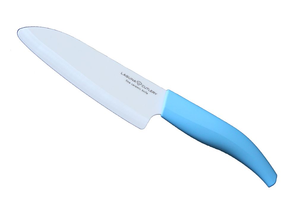 Laguna Cutlery Malibu 5.5" Ceramic Santoku Knife with Blue soft grip ABS handle at Sears.com