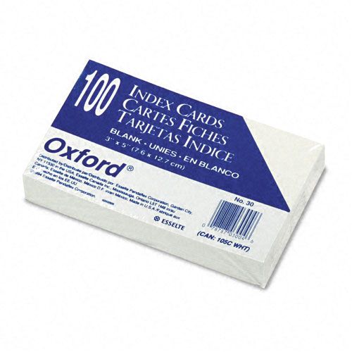 Oxford Unruled Index Cards, 3 x 5, White, 100 per Pack at Sears.com