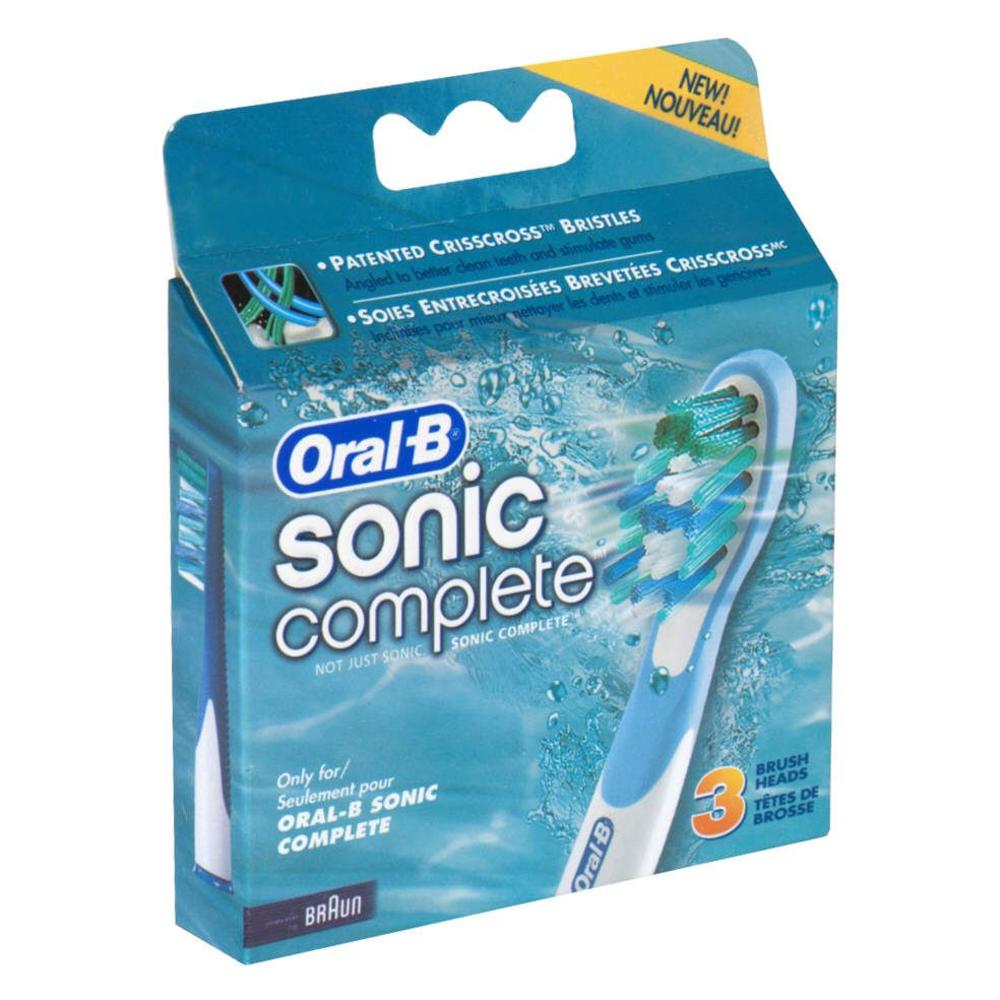 Oral-B Sonic Complete Brush Heads Replacements, 3 brush heads