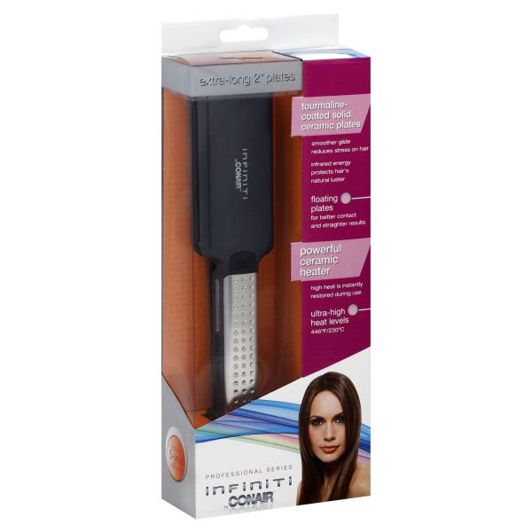 Conair Infiniti Straightener, Extra Long 2 Inch Plates, 1 straightener