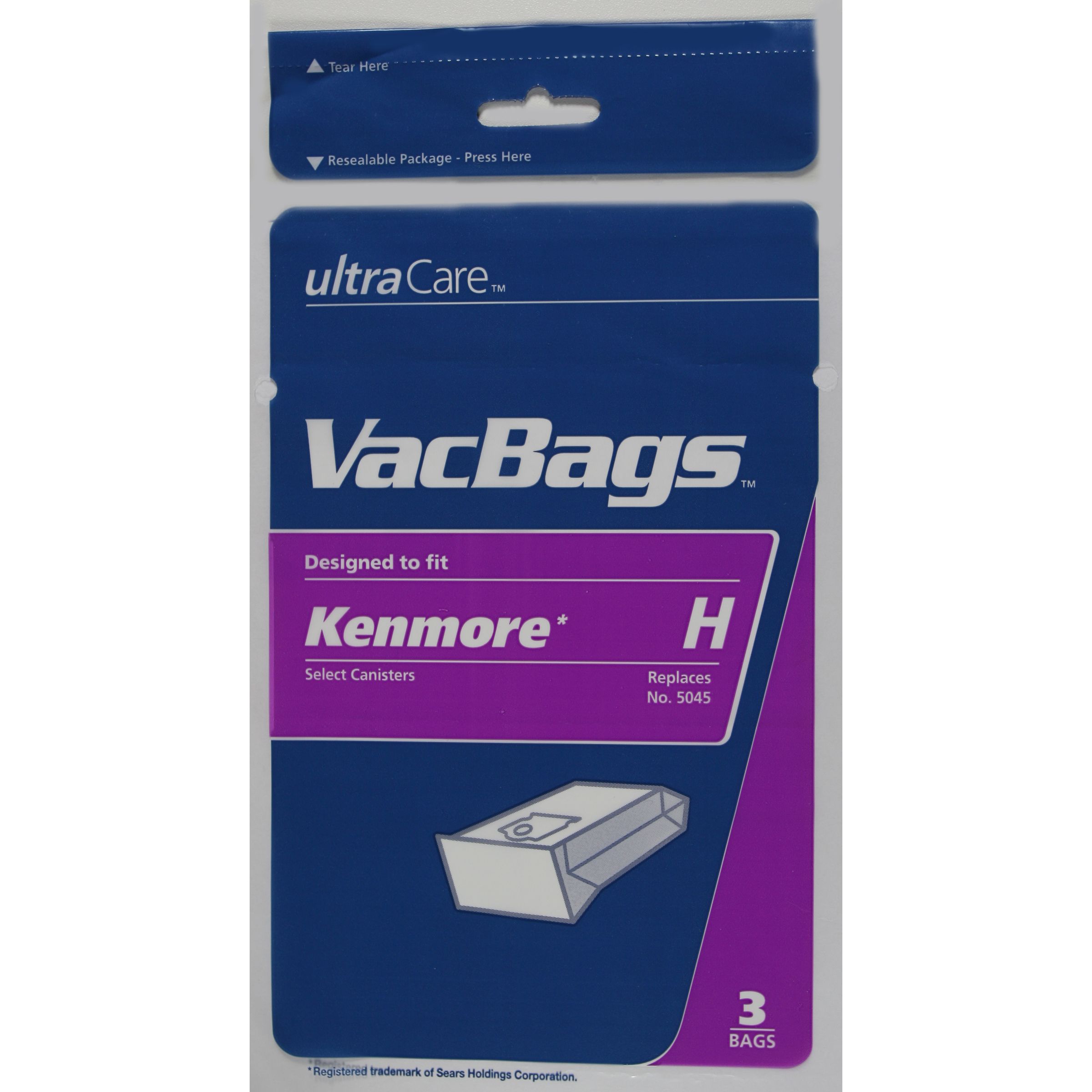 UltraCare Type H Vacuum Bags for Kenmore Canister Vacuums 3 pk Shop