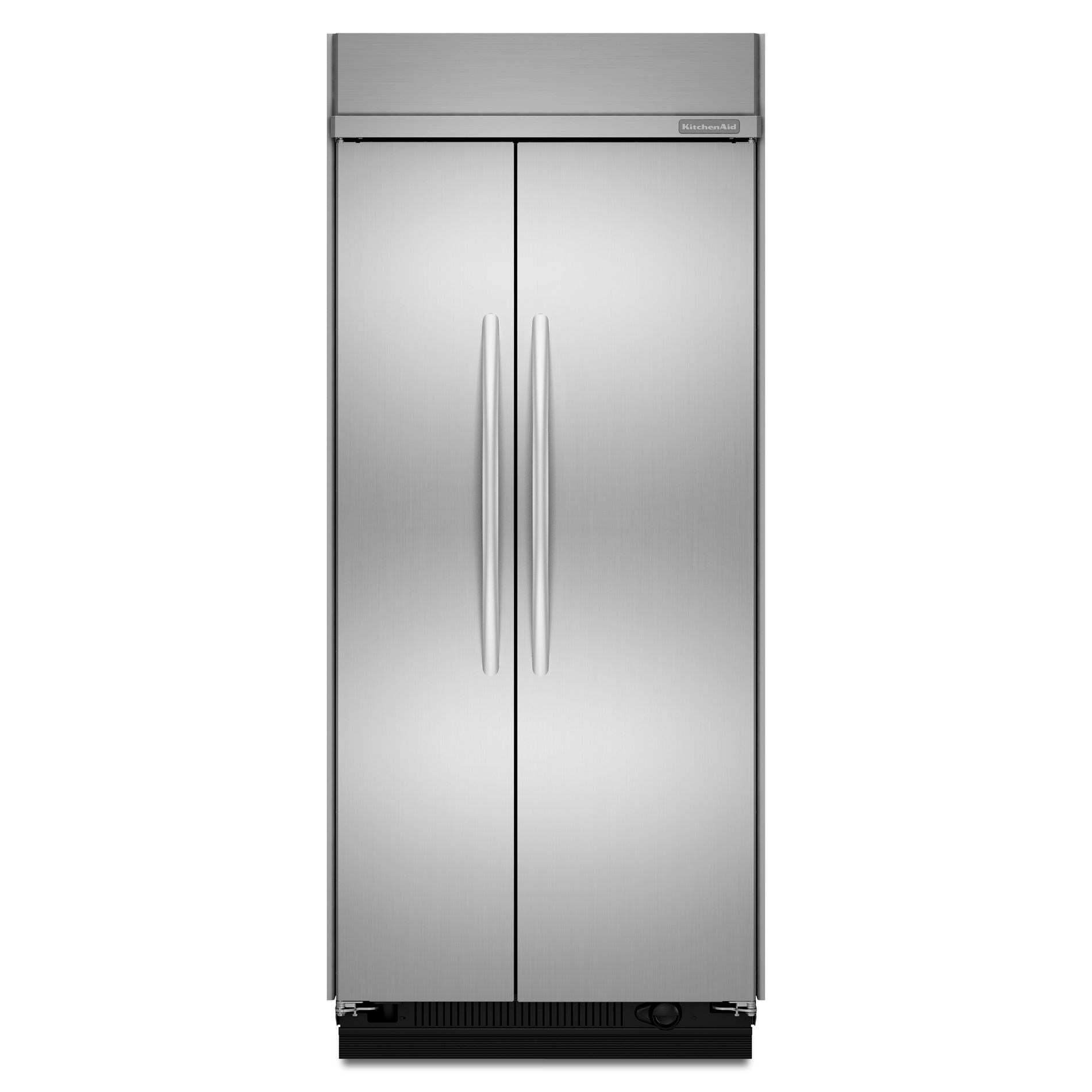 KitchenAid 25.3 cu. ft. Non-Dispensing Built-In Side-By-Side Refrigerator Stainless steel